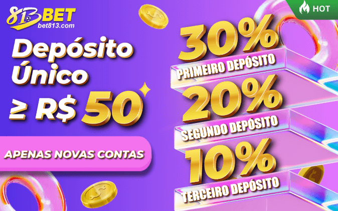 Banner promocional da 813Bet com bônus progressivo de depósito único.